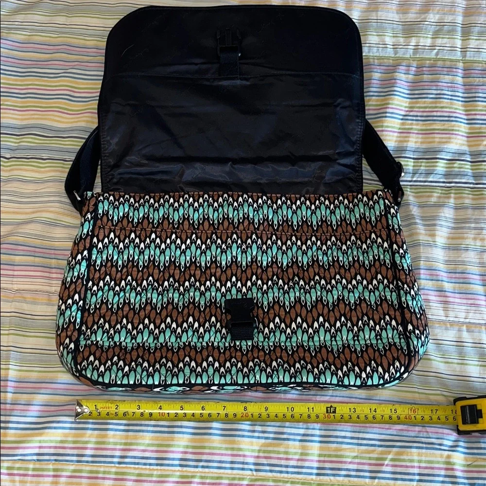 Vera Bradley‎ Teal and Brown Messenger Laptop Bag